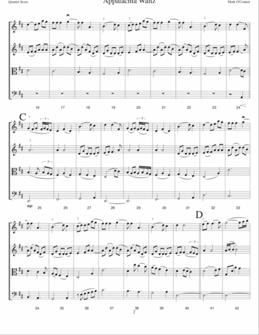 Appalachia Waltz (score - string quartet) String Quartet scores gallery preview page 5
