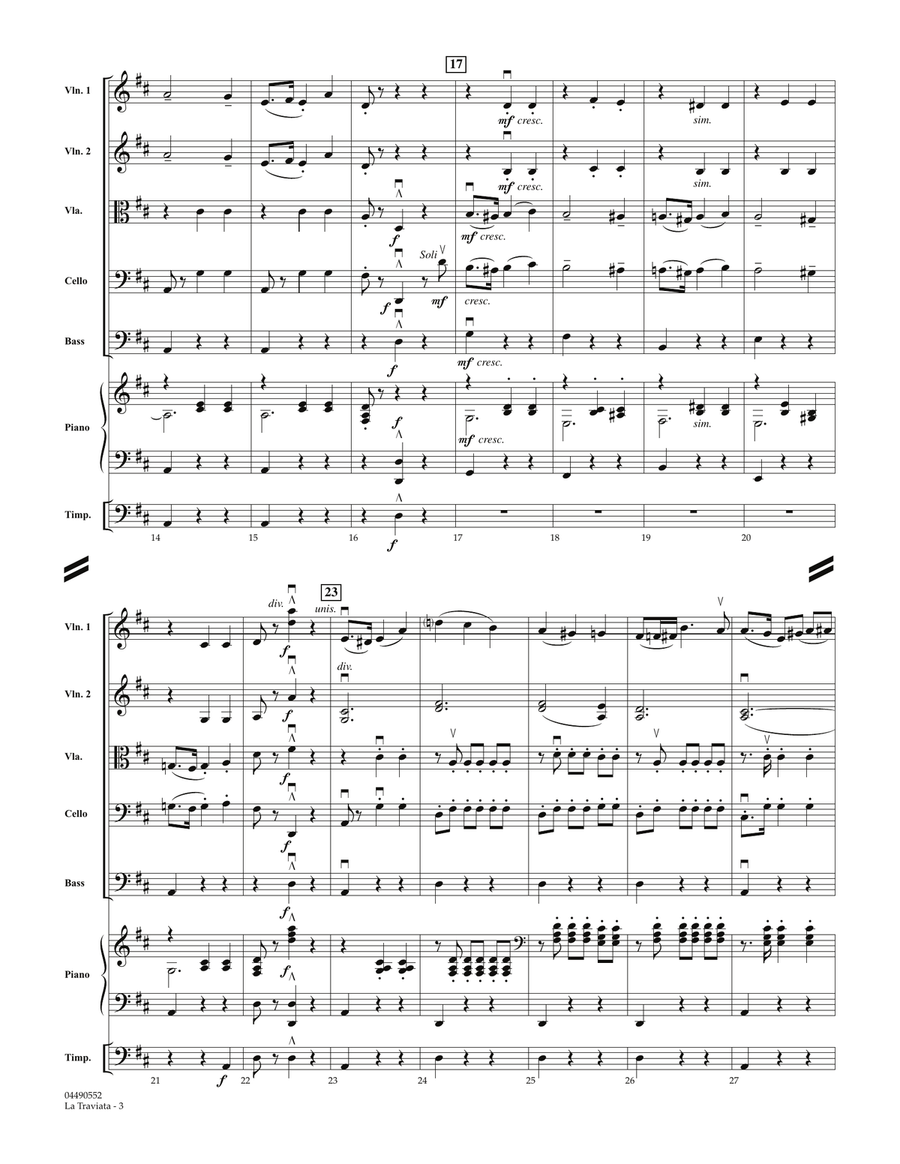 La Traviata - medley String Orchestra scores gallery preview page 3