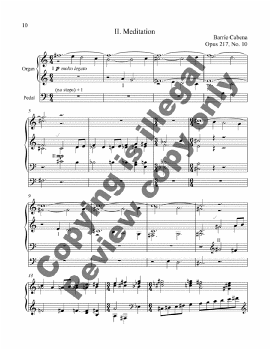 Three Pieces for Organ Three Pieces for Organ Organ Solo scores gallery preview page 10