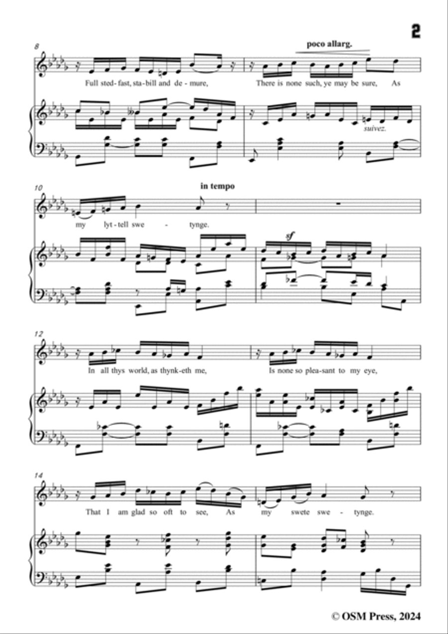 H. Samuel-Oh!My Sweetynge!,in D flat Major Voice scores gallery preview page 3