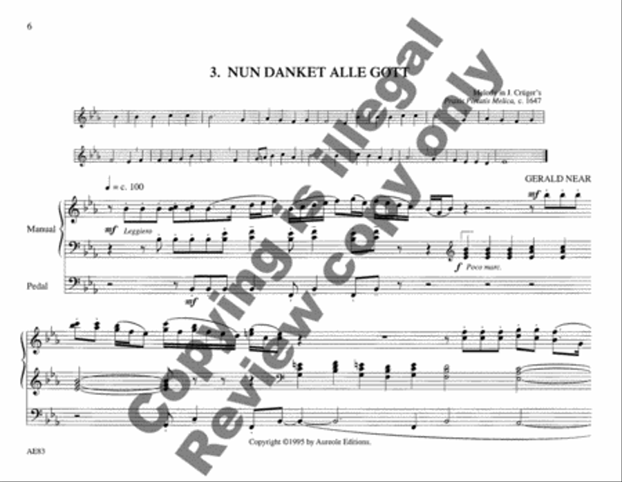 Choraleworks I Ten Chorale Preludes for Organ Organ Solo scores gallery preview page 6