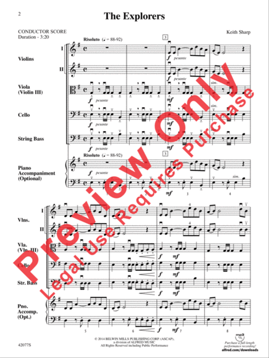 The Explorers String Orchestra scores gallery preview page 3