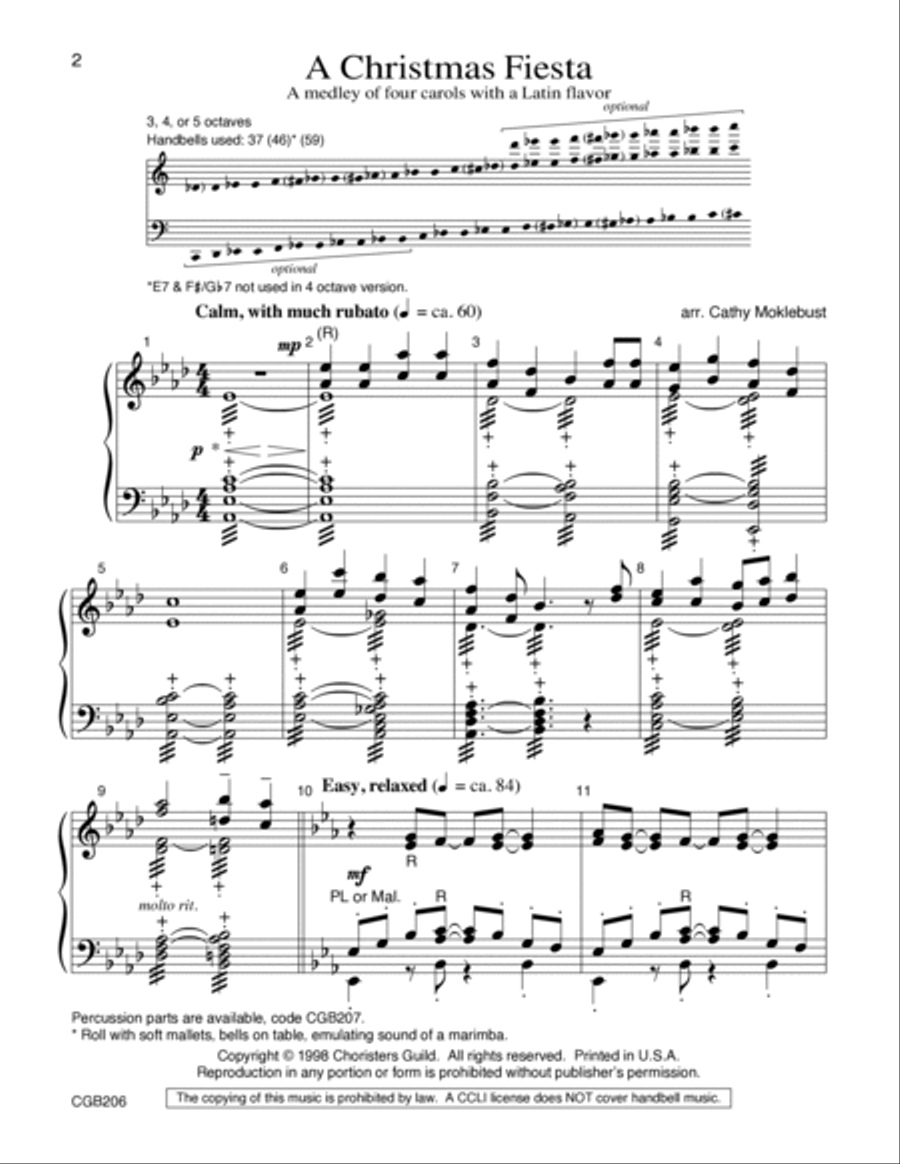 A Christmas Fiesta (Handbell Score)