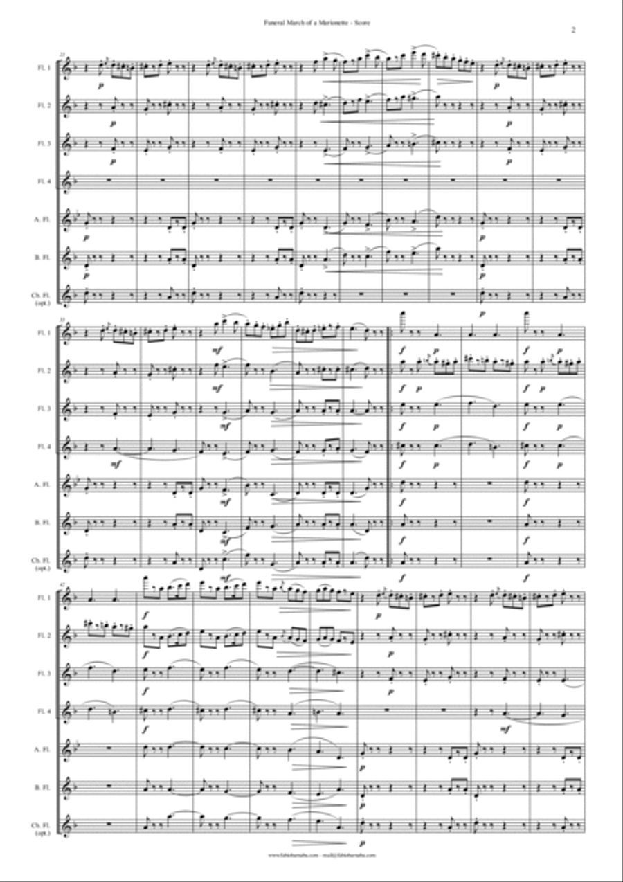 Funeral March of a Marionette - for Flute Choir Funeral March of a Marionette - for Flute Choir Flute Choir scores gallery preview page 3