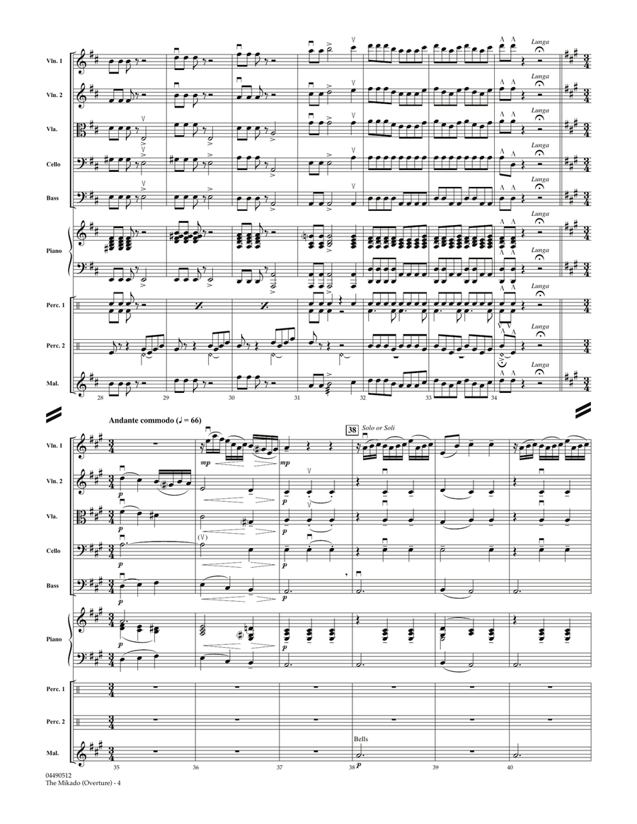 The Mikado (Overture) - Full Score Orchestra scores gallery preview page 4