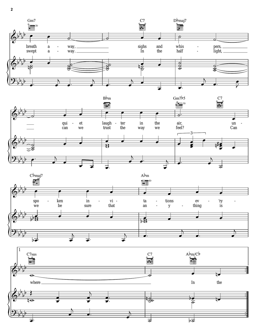 Moonlight Piano, Vocal, Guitar scores gallery preview page 2
