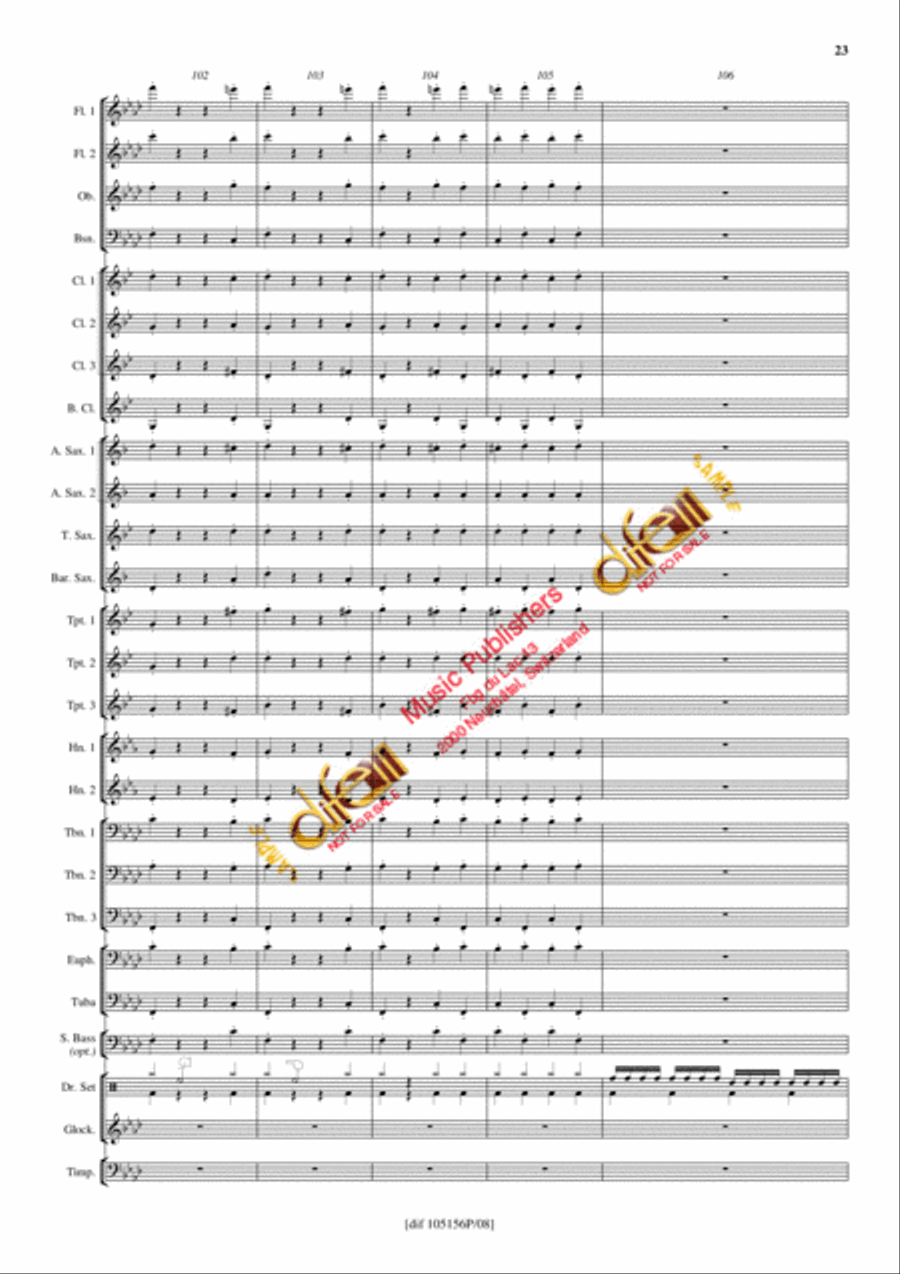 Theme from Inspector Gadget Concert Band scores gallery preview page 22