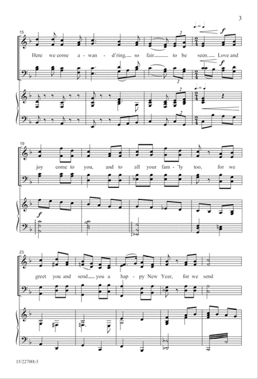 Here We Come A-Caroling! Here We Come A-Caroling! 4-Part scores gallery preview page 3