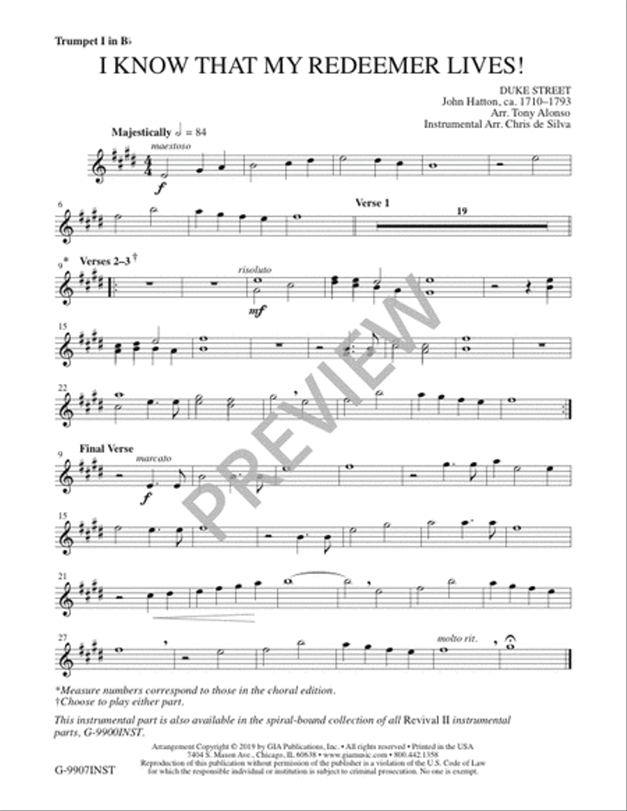 I Know That My Redeemer Lives! - Instrument edition Trumpet scores gallery preview page 2
