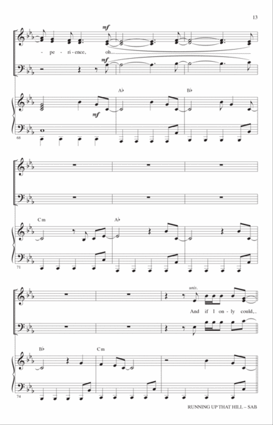 Running Up That Hill (arr. Roger Emerson) 3-Part scores gallery preview page 12
