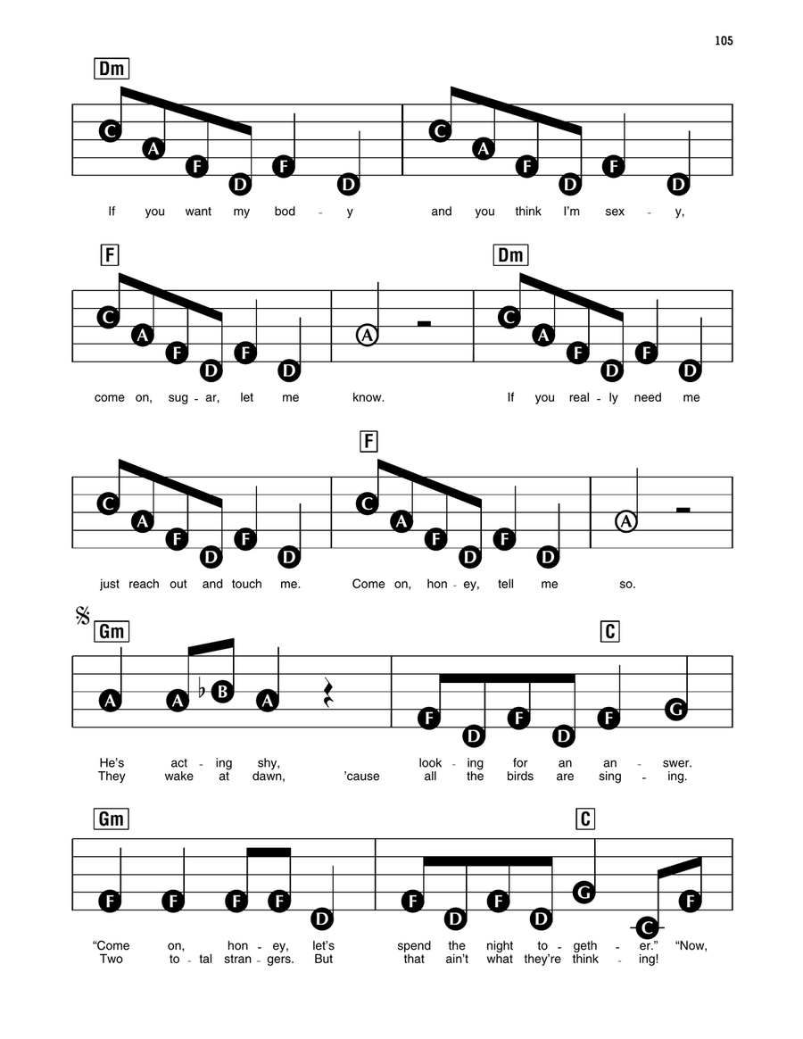 Da Ya Think I'm Sexy Electronic Keyboard scores gallery preview page 2