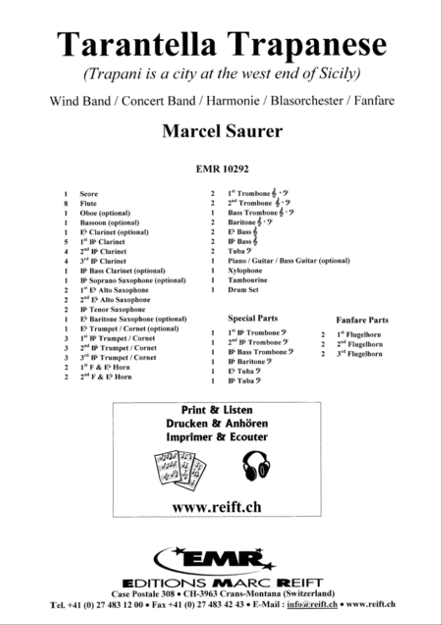 Tarantella Trapanese Concert Band scores gallery preview page 2