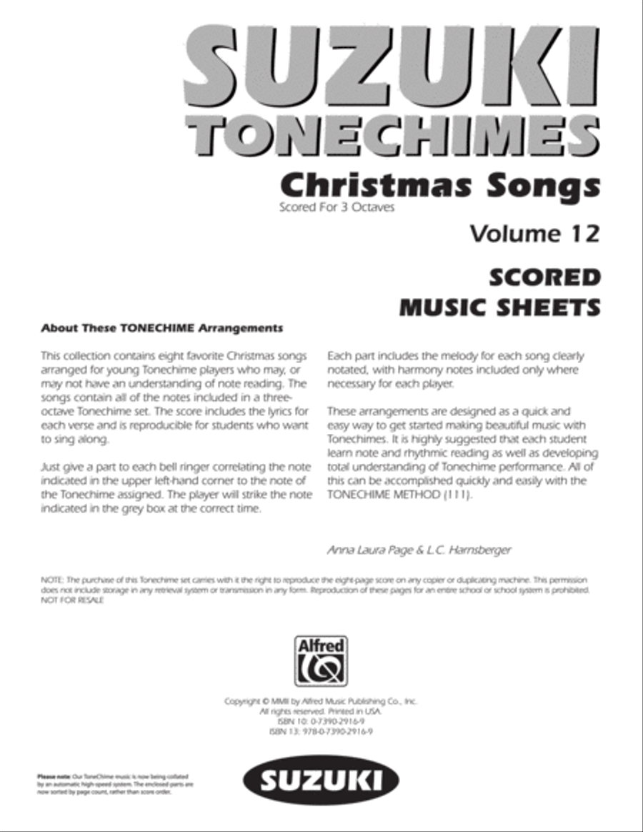 Suzuki Tonechimes Handbell Choir scores gallery preview page 2