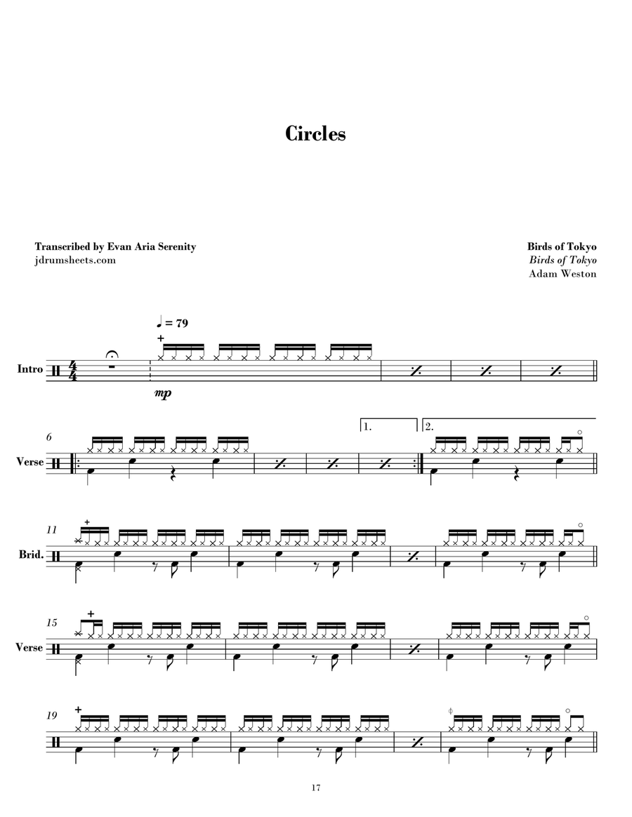 Circles Drum Set scores gallery preview page 1