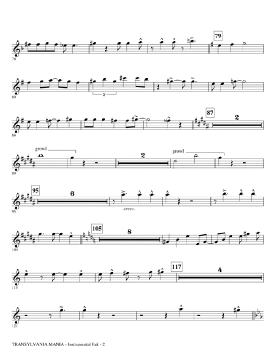 Transylvania Mania (from Young Frankenstein) - Tenor Sax Choir scores gallery preview page 2