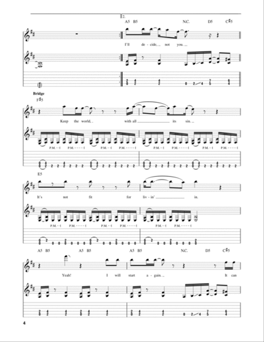 Beyond The Realms Of Death Electric Guitar scores gallery preview page 4