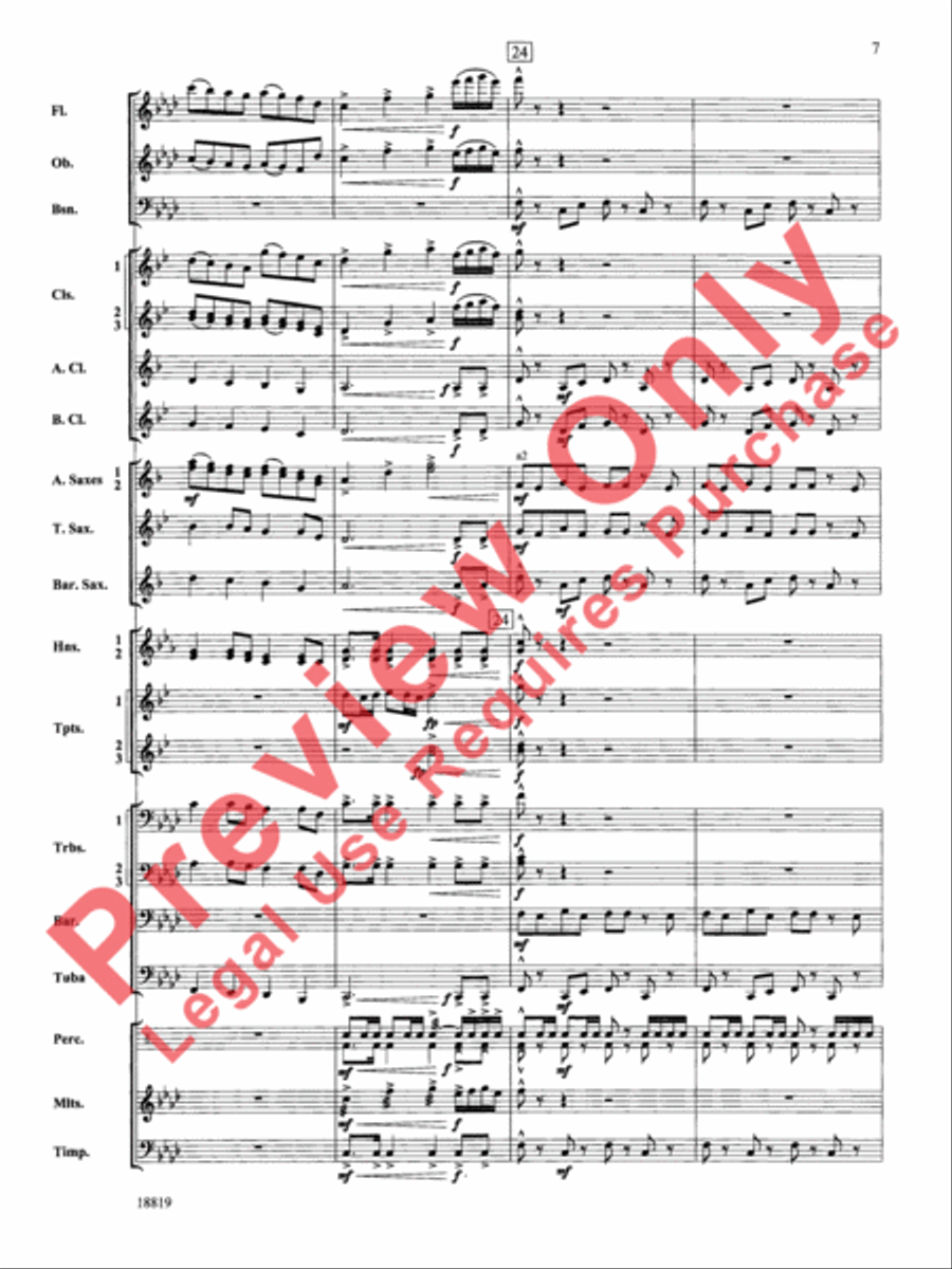 Grays Harbor March Concert Band scores gallery preview page 8
