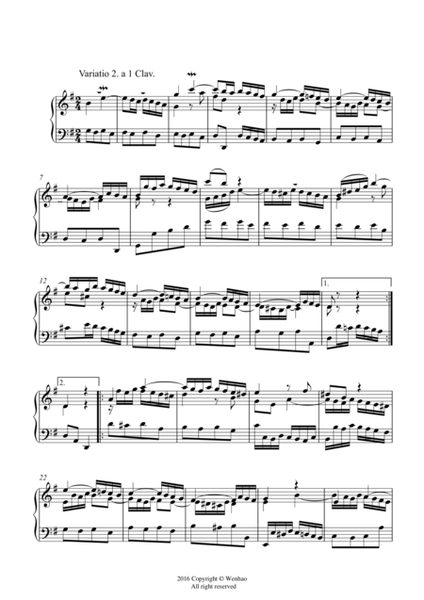 Bach - Goldberg Variations for piano solo 