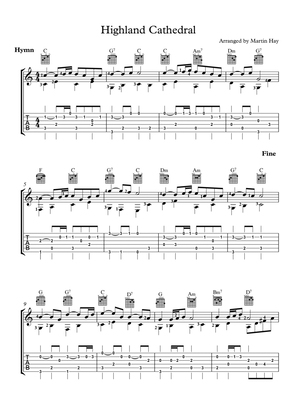 Highland Cathedral For Guitar TAB