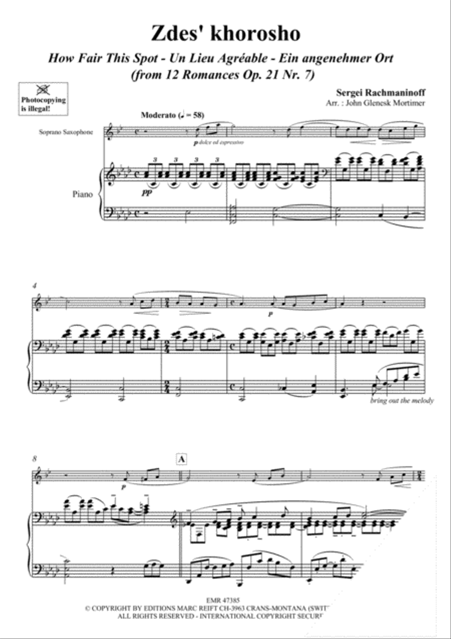 Zdes' khorosho Soprano Saxophone scores gallery preview page 3