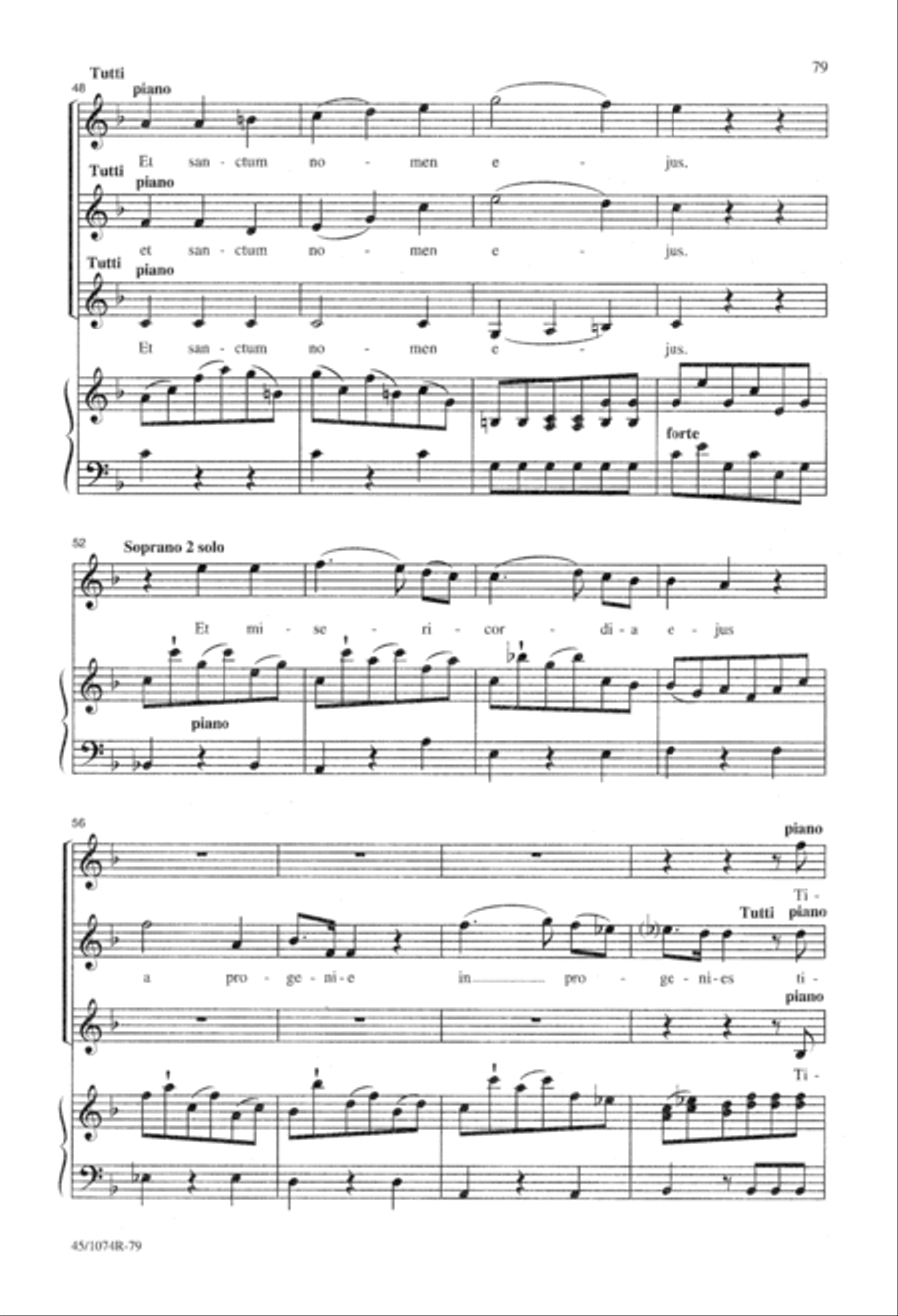 Vesperae Pro Festo Sancti Innocentium SSA scores gallery preview page 88