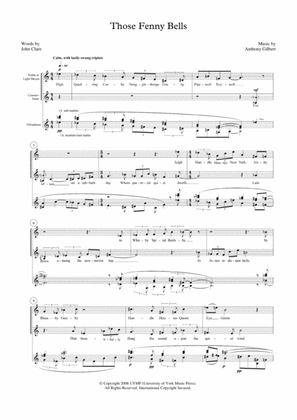 Those Fenny Bells (for mezzo-soprano voice, counter-tenor and vibraphone)