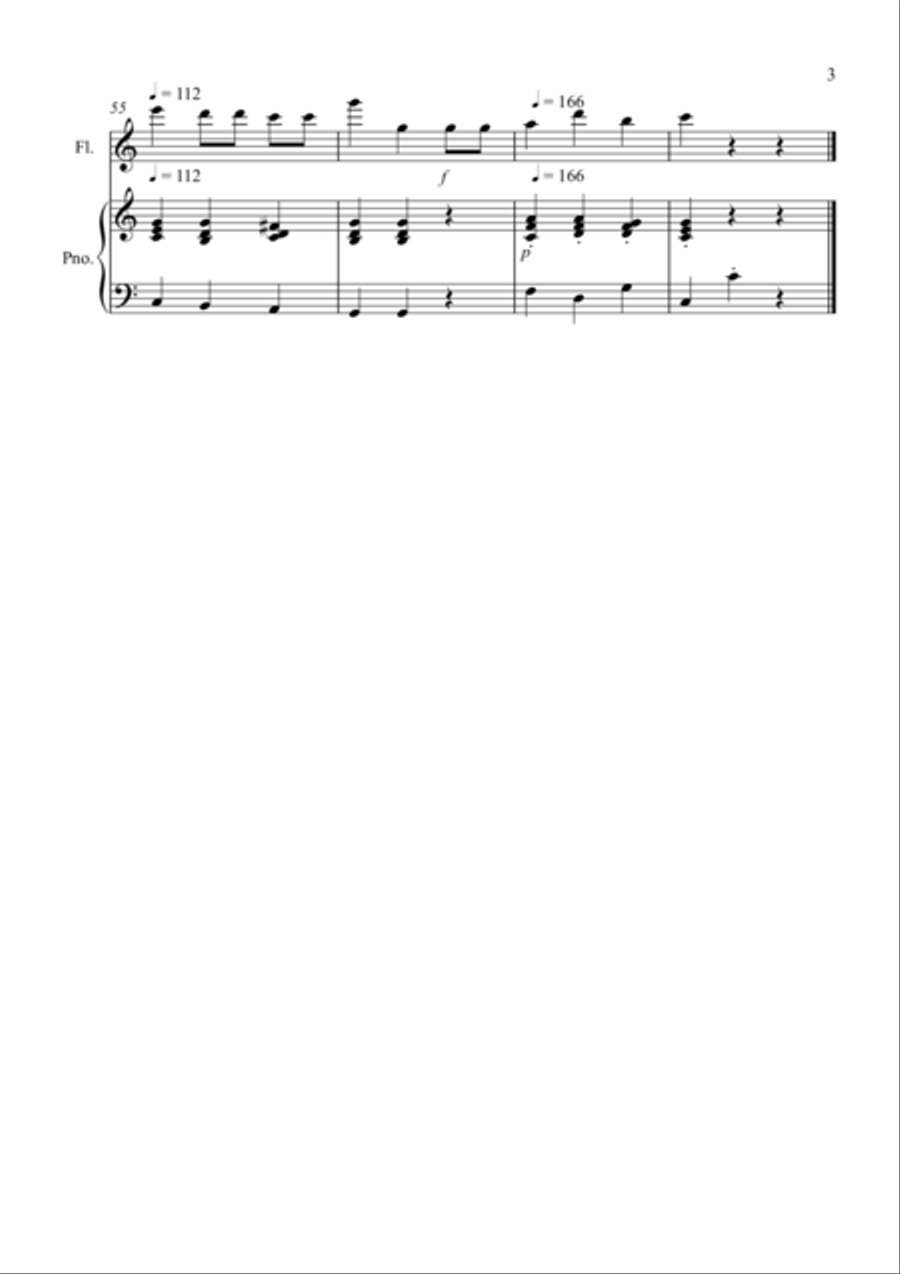 We Wish You a Merry Christmas for Flute and Piano Flute Solo scores gallery preview page 3