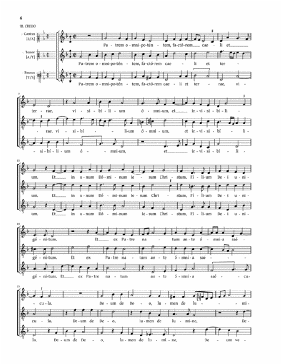 Missa prima a 3 (Asola) - SAT, SAB, STT, STB, AAT, AAB, ATT, or ATB STB scores gallery preview page 6