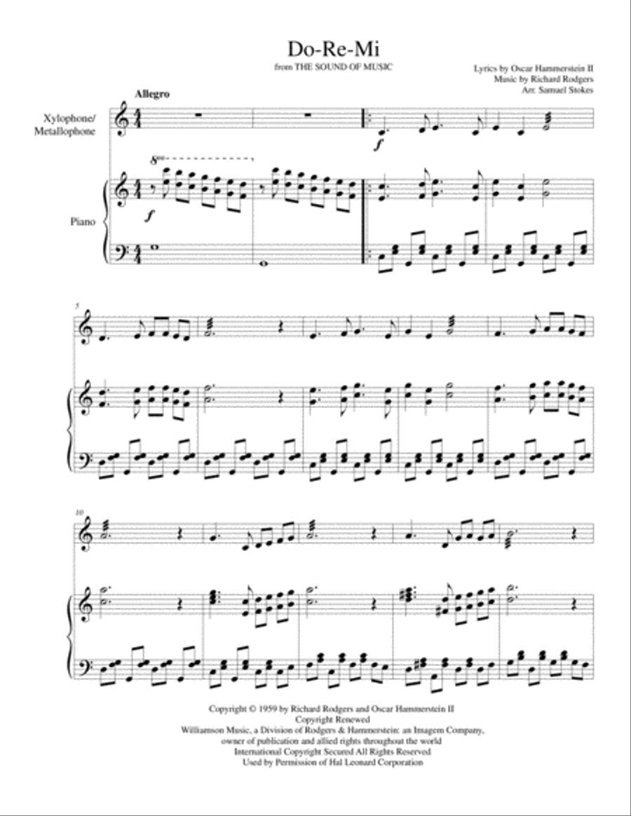 Do-Re-Mi Easy Piano scores gallery preview page 1