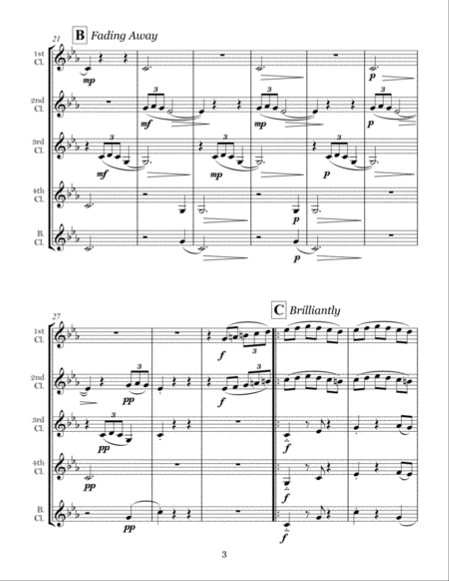 Dancing Devil (clarinet quintet) Clarinet Quintet scores gallery preview page 3