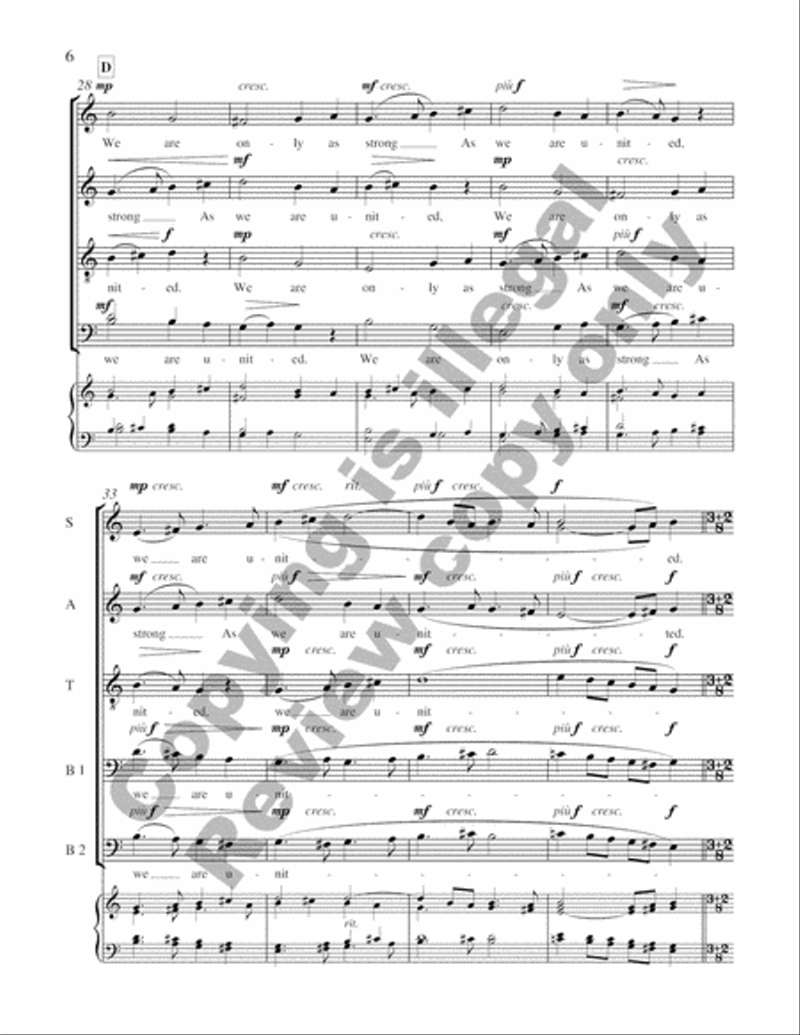 A Vision of Peace: 1. United SSATBB scores gallery preview page 11