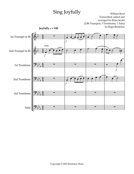 Sing Joyfully (Eb) ( Brass Sextet) (2 Trp, 3 Trb, 1 Tuba)