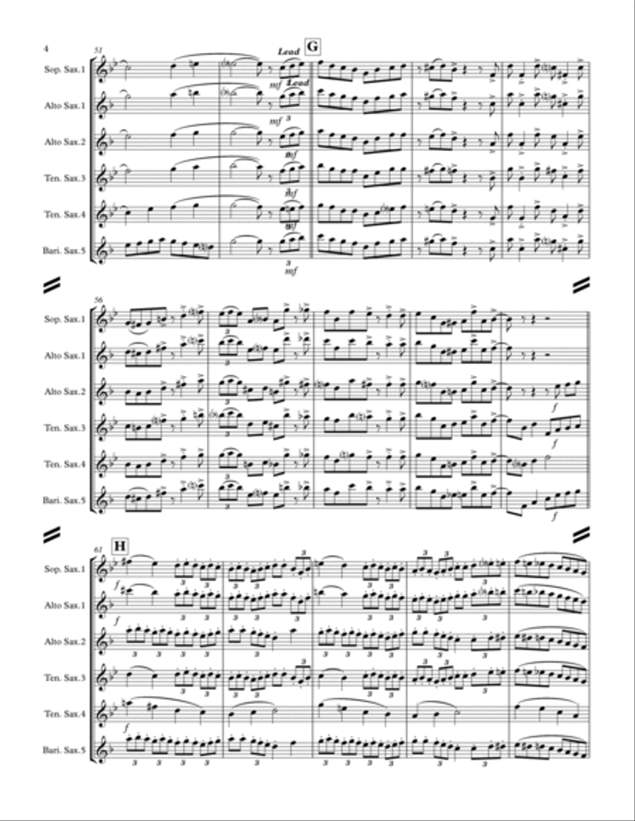 It's Beginning To Look Like Christmas Saxophone Quintet scores gallery preview page 5