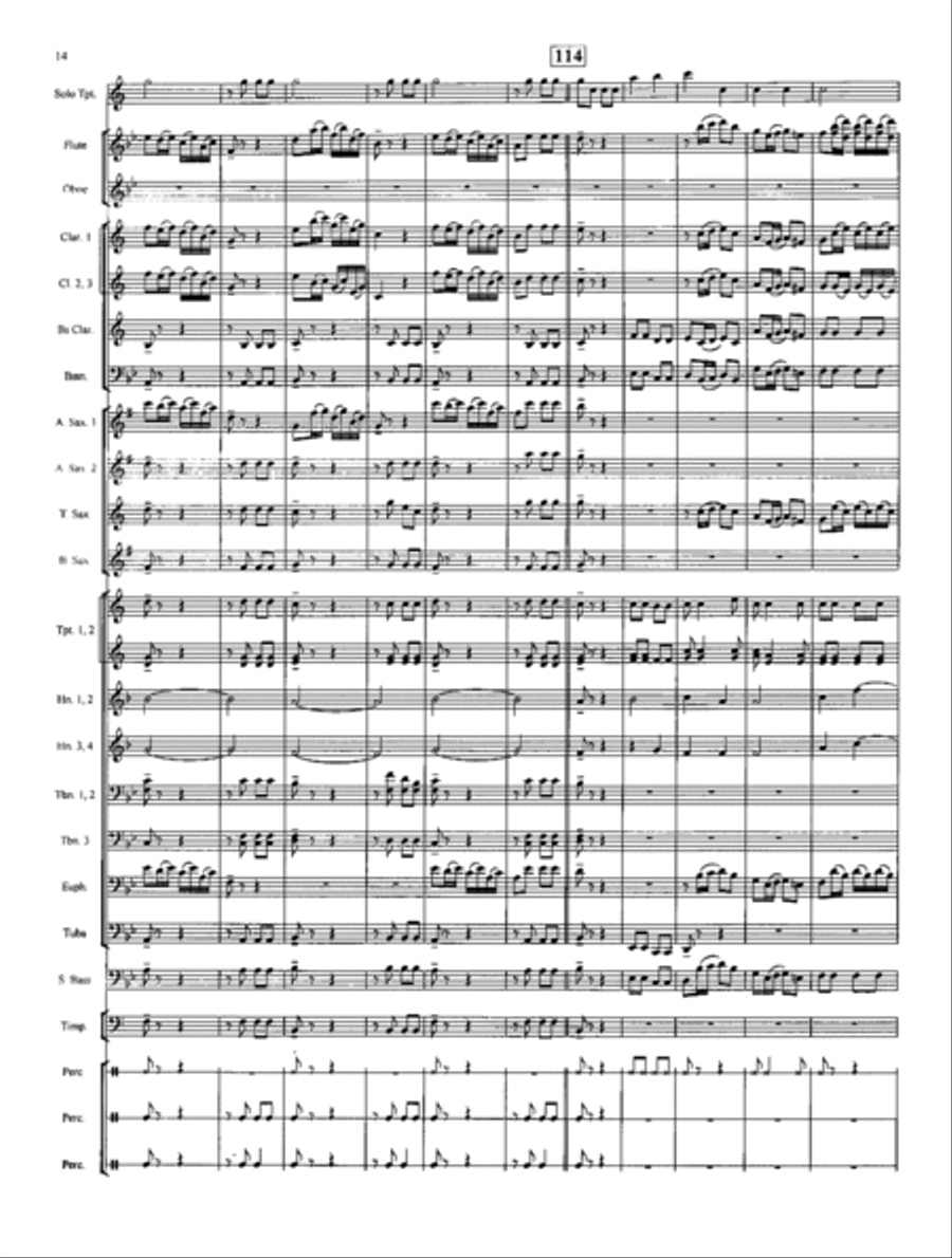 Allegro from Concerto for Trumpet Concert Band scores gallery preview page 13