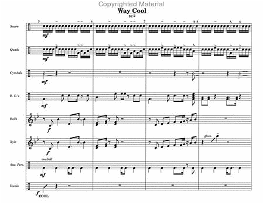 Way Cool Percussion Ensemble scores gallery preview page 4