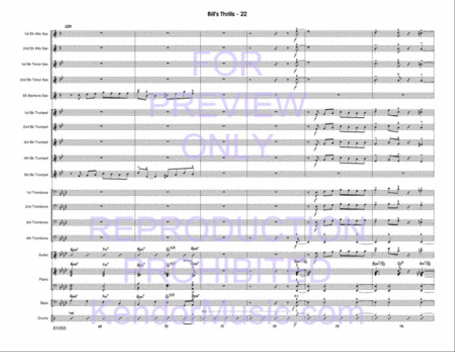 Bill's Thrills Jazz Ensemble scores gallery preview page 23