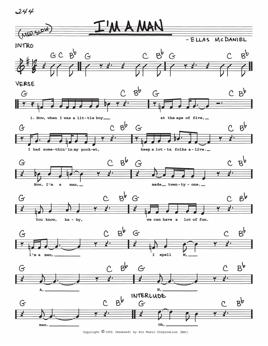 I'm A Man Voice scores gallery preview page 1