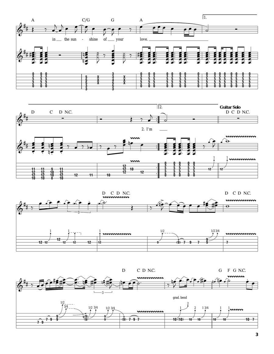 Sunshine Of Your Love Sunshine Of Your Love Acoustic Guitar scores gallery preview page 3
