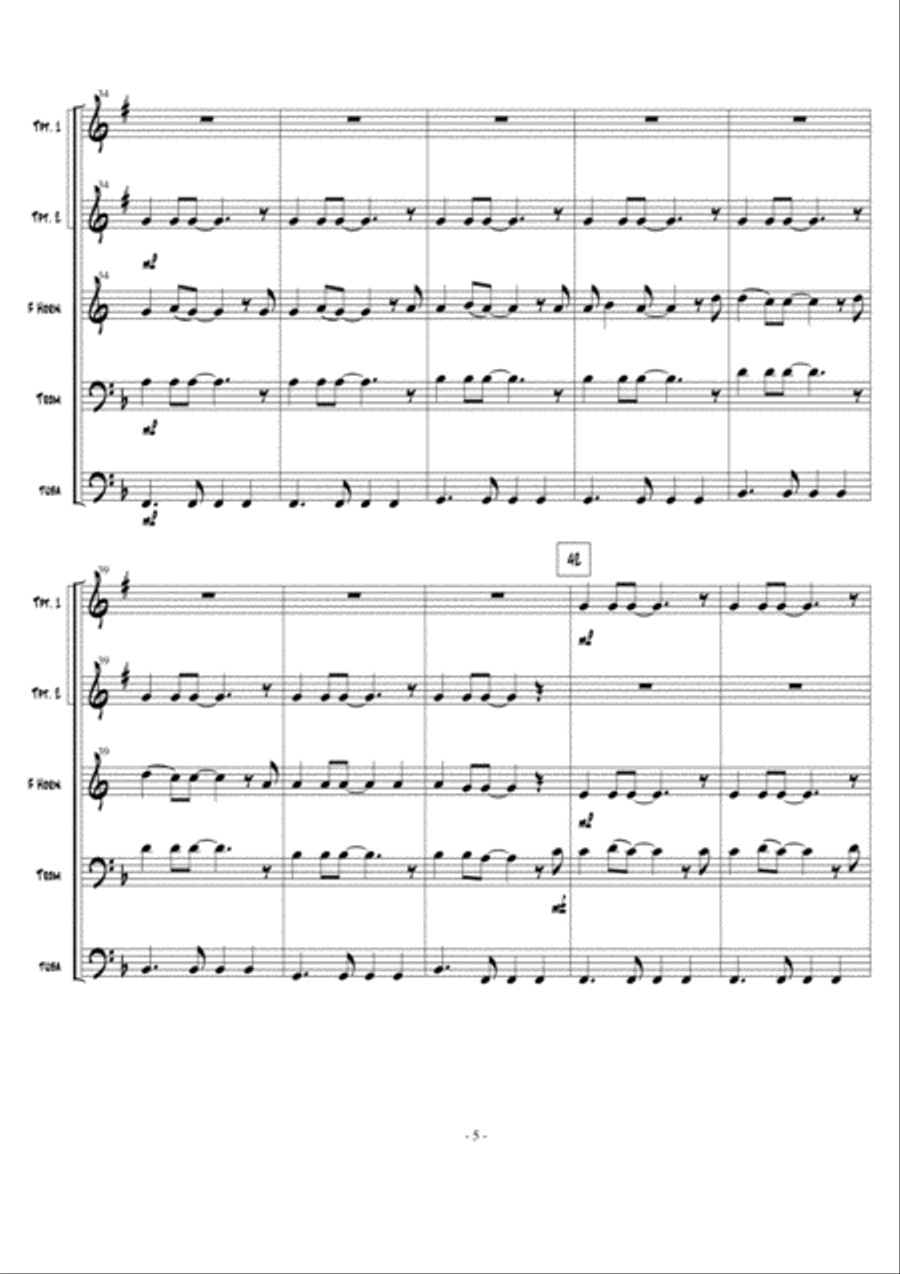 Bohemian Rhapsody Brass Ensemble scores gallery preview page 6
