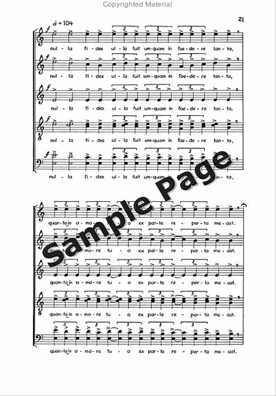 4 A Cappella Choruses 4-Part scores gallery preview page 21