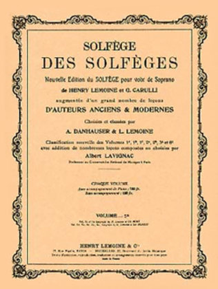 Book cover for Solfege des Solfeges - Volume 5B avec accompagnement