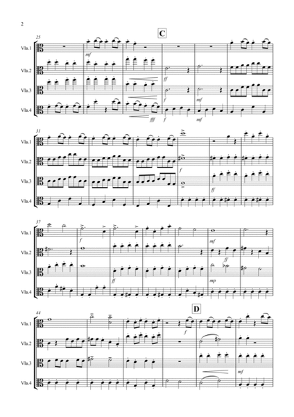Symphony No.40 (1st movement) for Viola Quartet image number null