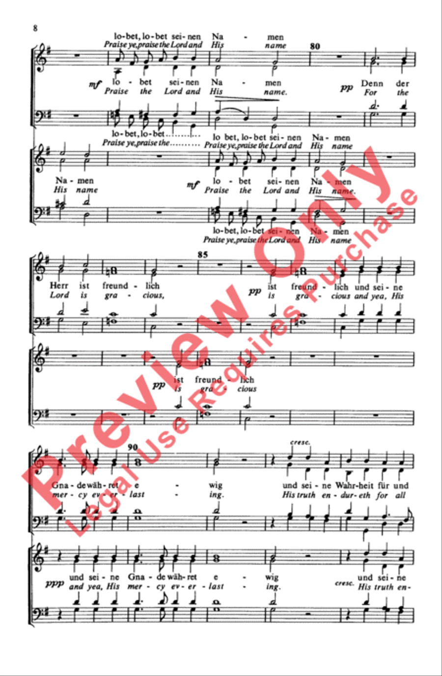 Psalm 100 4-Part scores gallery preview page 9