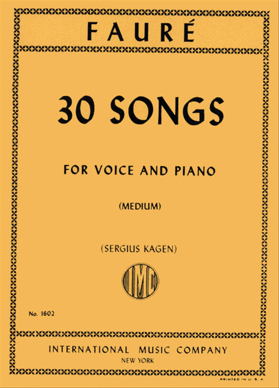 30 Songs - Medium: (F. & E.) Medium Voice scores gallery preview page 1