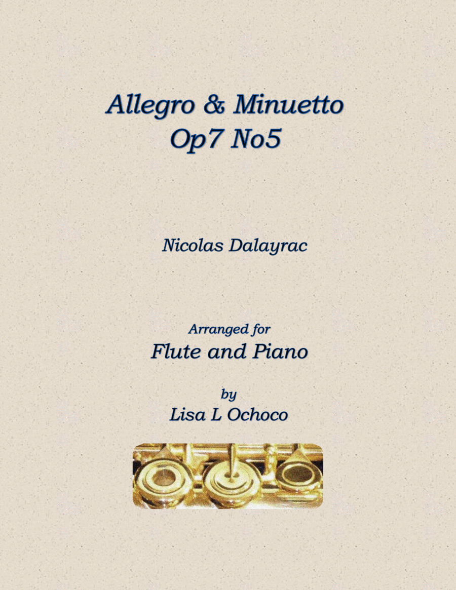 Allegro & Minuetto Op7 No5 for Flute and Piano Flute Solo scores gallery preview page 1