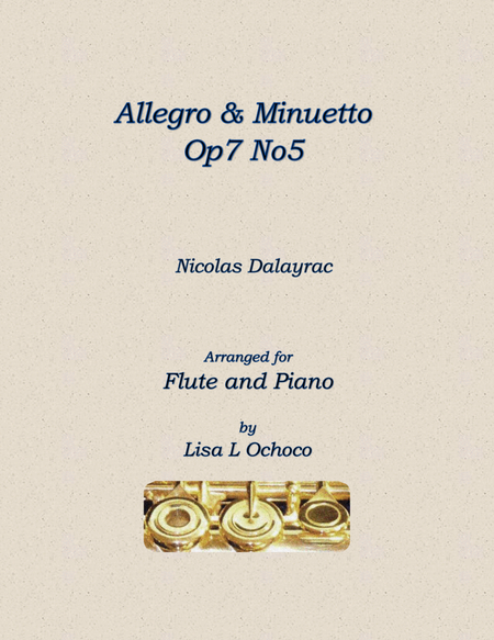 Allegro & Minuetto Op7 No5 for Flute and Piano image number null