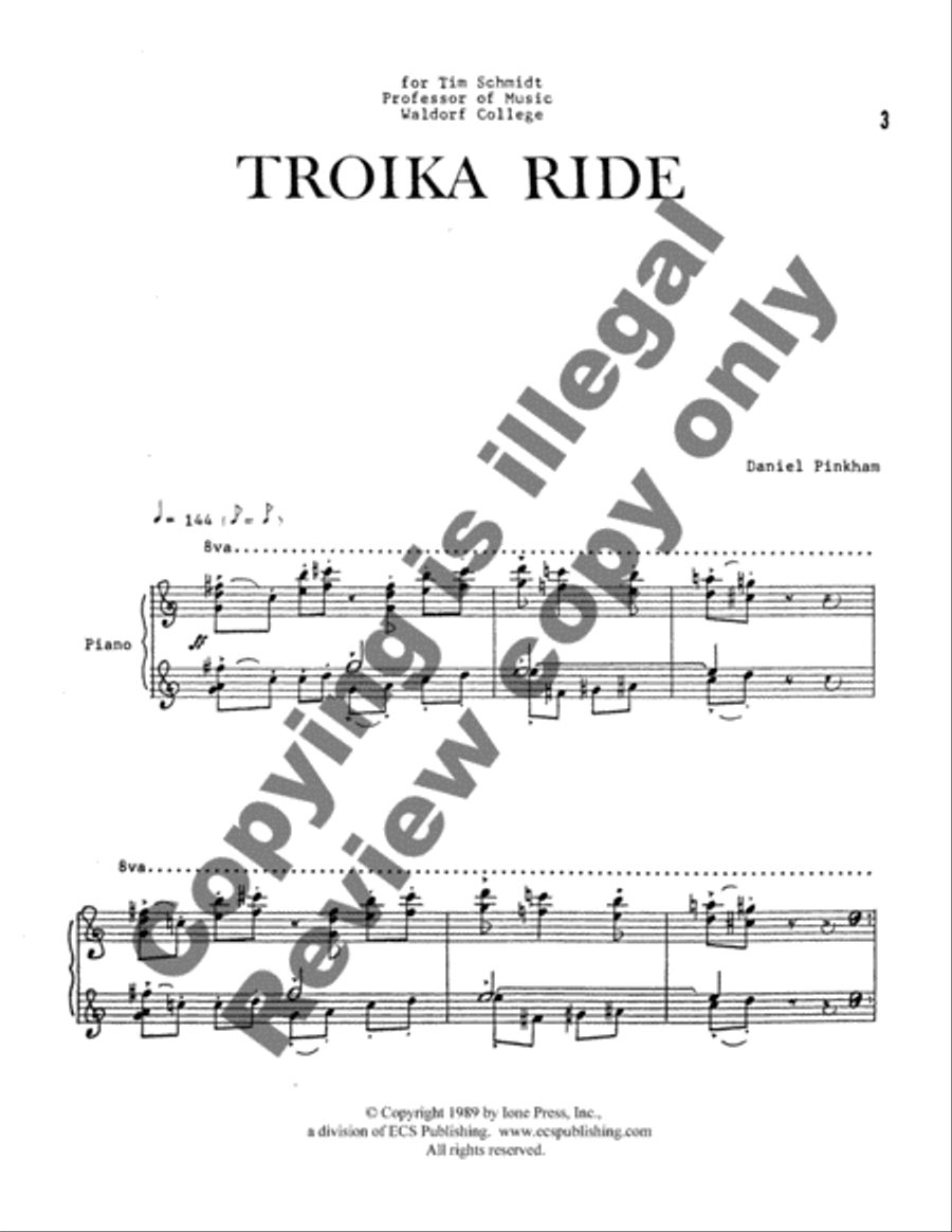 Troika Ride Piano Solo scores gallery preview page 8