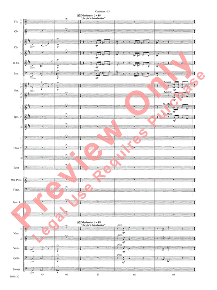 Selections from Star Wars: Episode I The Phantom Menace Full Orchestra scores gallery preview page 15