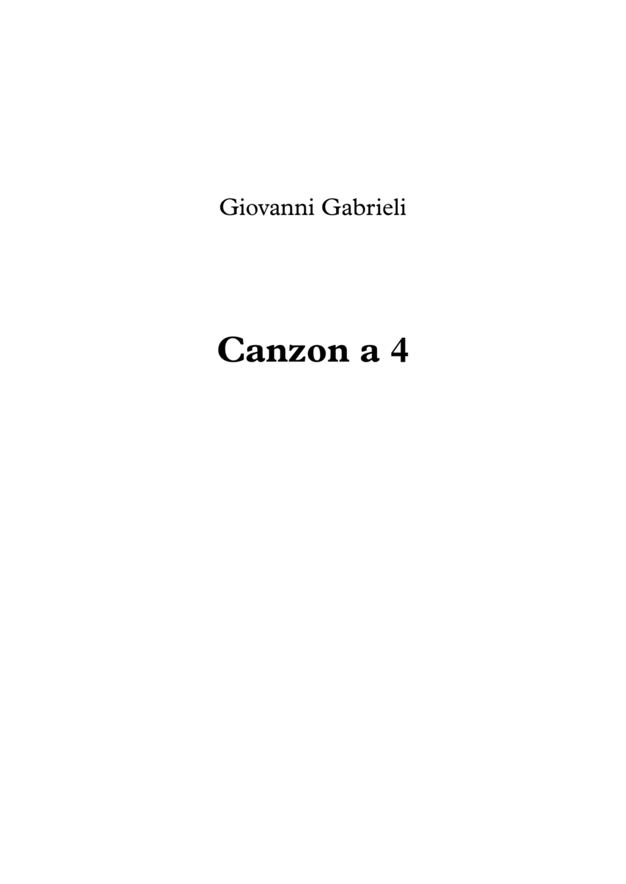Canzon a 4 - Giovanni Gabrieli Woodwind Ensemble scores gallery preview page 1