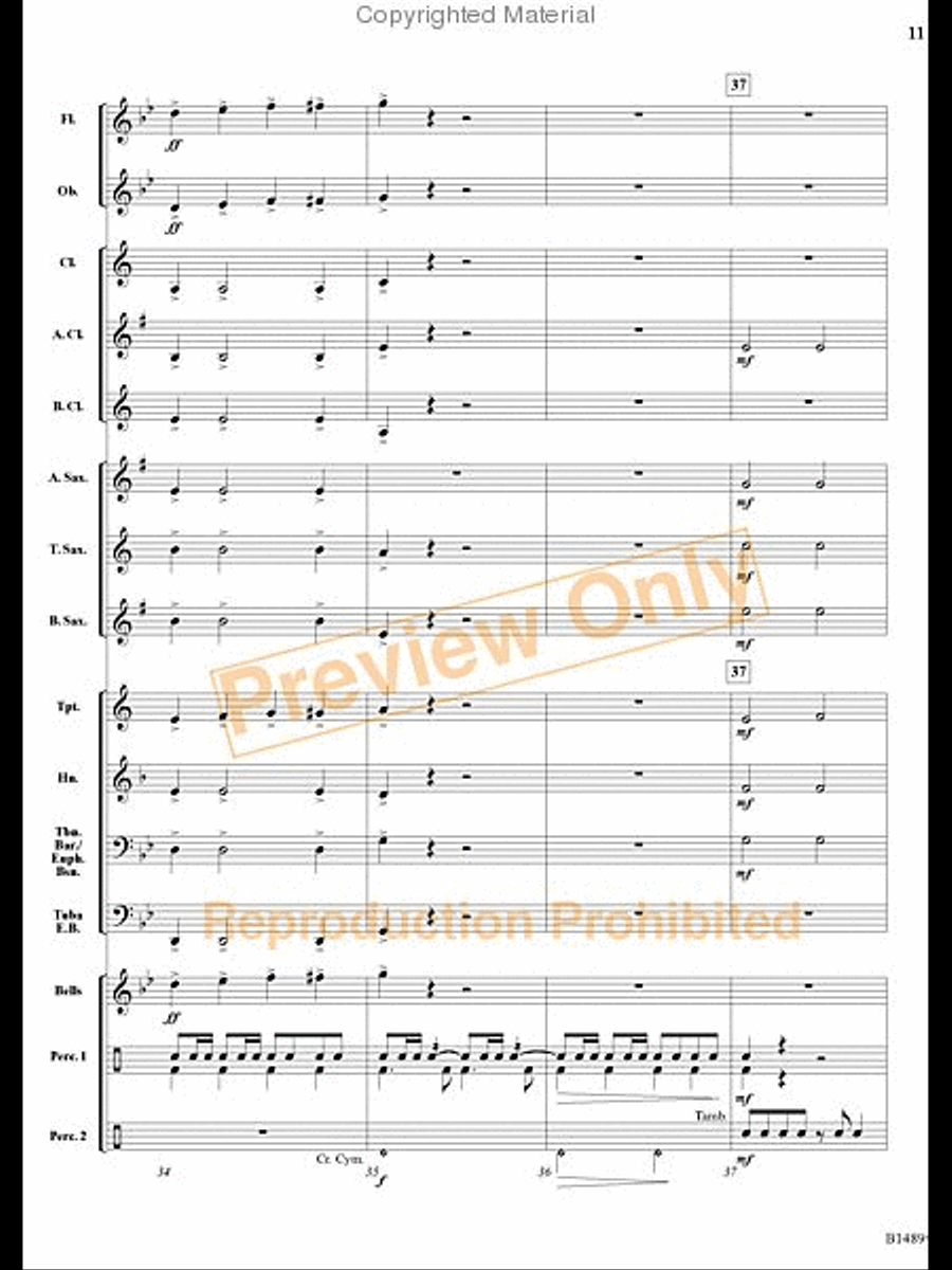 Quest of the Knights Templar Concert Band scores gallery preview page 10